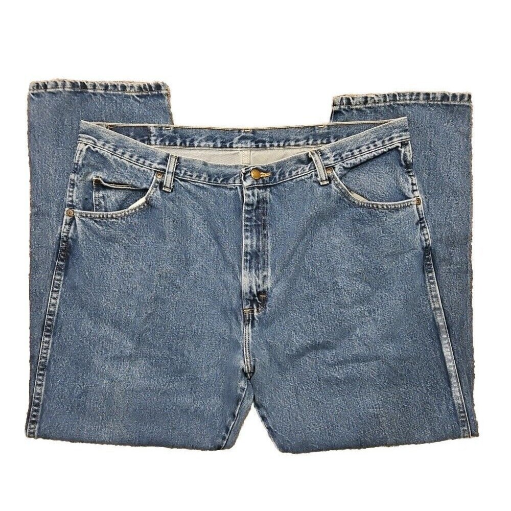 WRANGLER Jeans 42x30 Regular Fit Straight Leg Medium Wash 42 X 30